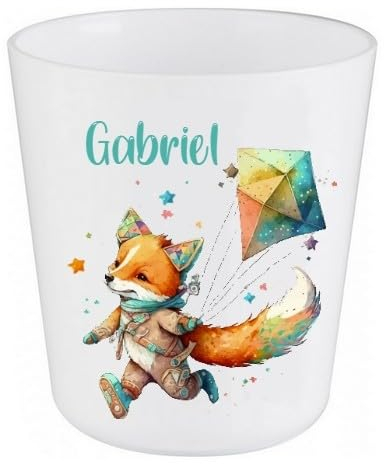 Gobelet en Plastique pour Enfants | Gobelet Personnalisé avec Nom |Verre Plastique Incassable Personnalisé