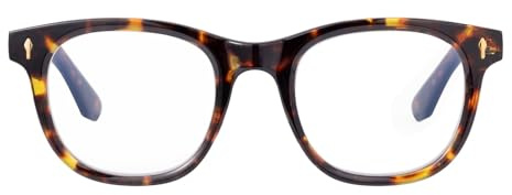 OuShiun Blaulichtblockierende Lesebrille - Modisch für Damen und Herren Mit Federscharnier, Bequem Quadratisch Mit UV-Schutz 1,0 1,5 2,0 2,5 3,0 3,5