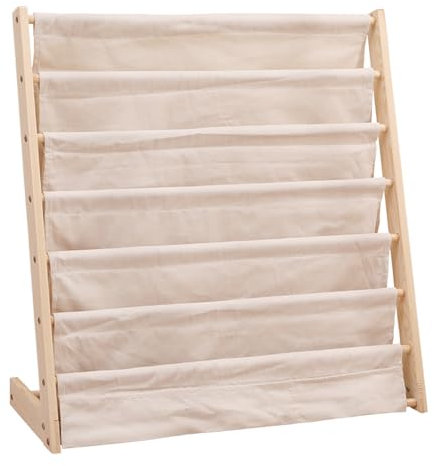 JARAGAR Childrens Bookcase, Small Bookcase Wooden Multi-layer Movable Storage Rack Kindergarten Book Case for Picture Book, Kids Room, Bedroom, Magazines
