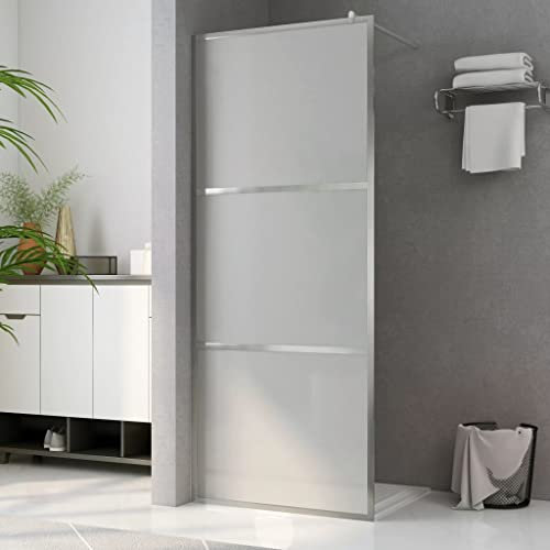 Wenjingqi-146645 Paroi de douche accessible en verre ESG dépoli 80 x 195 cm