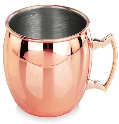 10x Moscow Mule Becher glatt Kupferoptik