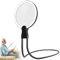 Hands Free Lupe mit Licht, 3X 24LED Leselupe mit USB-Wiederaufladbar & Flexiblem Schwanenhals | Tischlupe & Leselupe für Senioren | Vergrößerungsglas für Bücher, Nähen, Reparieren