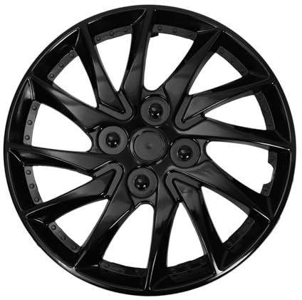 JECOMPRIS Radkappe Schwarz Autoteile Radblende Schutz Für Stahlfelgen Passt Stahlfelgen Einfach Zu Reinigen Langlebig Und Stoßgeschützt Autokarosserie Zubehör