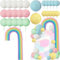 Regenbogen Tortendeko, 28pcs Tortendeko Kugeln Bunt, Torten Deko Regenbogen Pastell, Cake Topper Kugeln Bunt, Geeignet für Geburtstage, Babypartys, Hochzeiten, Bohème-Partys