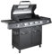 Fire Mountain Everest Pro 5 Burner Premium Gas BBQ, Outdoor Barbecue Grill, 4 Main + 1 Side Burner, Lid with Glass Window and Built-in Thermometer, Family Sized Cooking Area for Large BBQ