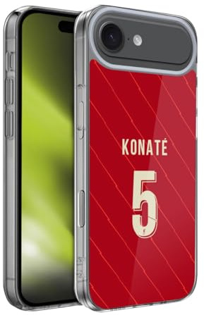 Head Case Designs Offizielle Liverpool Football Club Ibrahima Konaté 2021/22 Spieler Home Kit Gruppe 1 Gelhülle [Militärischer Grad] Kompatibel Mit Apple iPhone 17 Air Und Mit MagSafe