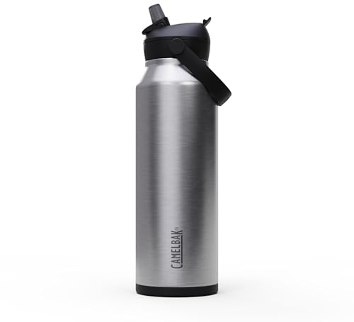 CamelBak Thrive Flip Straw Stainless Steel Water Bottle 40oz, Stainless | Clean and Easy Drinking on the Go, Secure Spill Resistant Performance, Cold Drinks Without Condensation