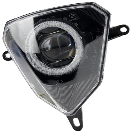 Motorrad-Scheinwerfer for Beta 50 125 250 300, Universal-Montage-V6-Rennscheinwerfer mit APP-Steuerung und Angel Eye for Pit Bike-Scheinwerfer(HL403)