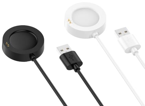 Ermorgen 2 cables de carga compatibles con Xiaomi Watch S5/5/S4/S3/S2Pro | Compatibles con Xiaomi Watch S5/5/S4/S3/S2/2 Pro/2/H1-1m cable con imán, color negro y blanco