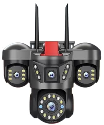 3MP WiFi Wireless Camera UHD IP Outdoor Four Lens Four Screen PTZ 16X Zoom ONVIF Security Cam Auto Tracking CCTV(3MP No Card)