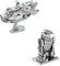 Metal Earth Fascinations Star Wars Millennium Falcon und R2-D2 3d Metall Puzzle, Konstruktionsspielzeug, Lasergeschnittenes Modell
