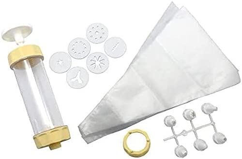 Zenker 15285 Set de decoración y repostería, Manga pastelera, boquillas y Prensa, plástico, Blanco