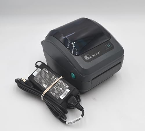 Zebra GK420d Monochrome Desktop Direct Thermal Label Printer with Fast Ethernet Technology, 5 in/s Print Speed, 203 dpi Print Resolution, 4.09 Print Width, 100-240V AC (Refurbished)