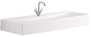 Pozzi Ginori - Lavabo rectangulaire Pozzi Ginori céramique blanc - 120 cm, Blanc, En stock
