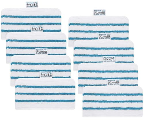 Isincer Lavabili in Microfibra per Black & Decker Steam Mop FSMP20, FSMH1321JMD, FSM1500, FSM1600, FSM1610, FSM1620, FSM1621, FSM1630, FSMH162, Set di 8 Panni