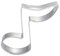 ZDYWY Quaver Eighth Music Note Shaped Cookie Cutters