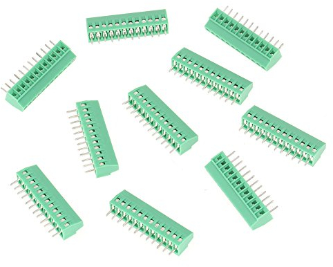 Schraubklemmen 10 Teile/Satz 12 Pin 2,54mm Pitch PCB Schraubklemmenblock Steckverbinder Screw Terminal Block Erdungsklemmleisten für Leiterplattenverdrahtung usw