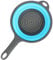 Colino pieghevole da cucina in silicone, colino pieghevole con manici, scolapasta pieghevole salvaspazio per scolare pasta, verdure (blu)