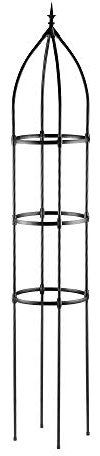 Garden Gear Metal Climbing Plants Obelisk, Steel Garden Flower Cage Support, Clematis, Roses & Vegetables (1, 2.2m)