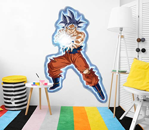 Oedim Vinyl-Wandaufkleber, Motiv: Dragon Ball Super Goku Ultra Instinto Welle Vital Produkt | Verschiedene Größen | Vinyl für Wände | Originalprodukt | Wandtattoo | Wanddekoration | DBS 72x110cm