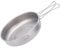 iBasingo 18cm Camping Titanium Frying Pan with Folding Handle Lightweight Outdoor Travel Picnic Skillet Kitchen Cooking Kit Hiking Backpacking Cookware Ti2063C