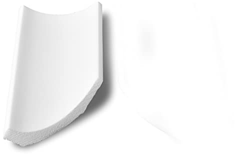 Decosa Leistenstück für Innenecke Deckenleiste B10-2 Leisten à ca. 20 cm Länge ergeben 1 Ecke - 4er Set - Zierleiste aus Styropor 72 x 72 mm - Für Decke und Wand