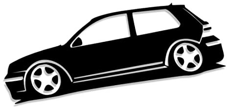 Decus Shop Golf 4 Silhouette 2853 // Sticker Aufkleber vers. Größe Farbe