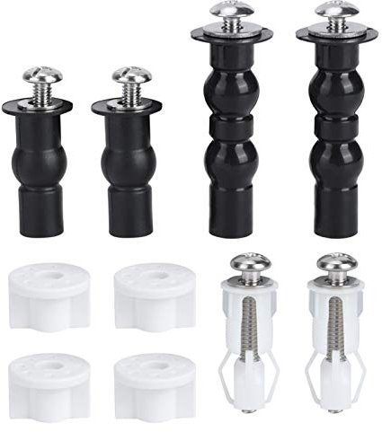 Schrauben der Toiletten Abdeckungs Schrauben Set mit Muttern und Unterleg Scheiben WC Bolzenset Universelle Scharnier Schrauben der Toiletten Sitz Scharniere für Washlets Bidet Sitz und Handspray