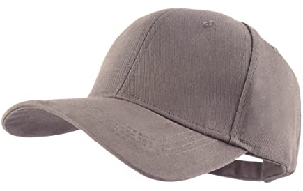 LANGZHEN Baseball Dad Cap 100% Baumwolle Passt Männer Frauen Klassische verstellbare einfarbige Mütze (Structured-Dark Grey)