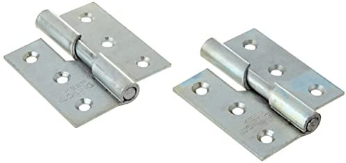 TIMCO Rising Butt Hinges Left Hand Steel Silver - 75 x 72