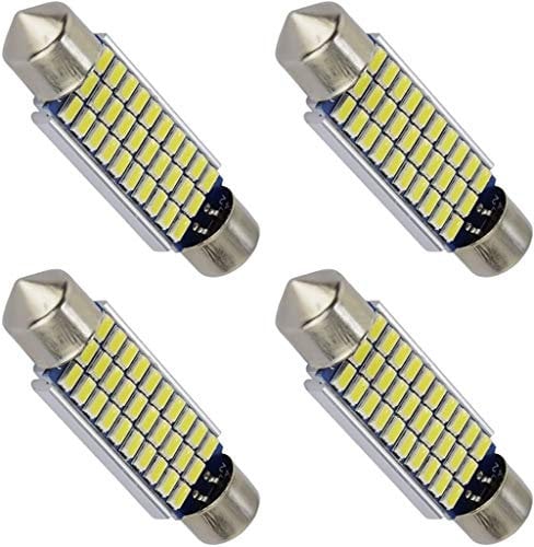 Voarge 4 x 39mm C5W LED Lampadine Auto a LED 6000K Chipset Super Bright Chipset Lampadine per Luci Interne Auto o Targa a LED Bulbi (White)
