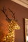 Marco Paul Christmas Wall Mounted Sparkly Stag LED Ornament Indoor Pre-Lit Light Up Decorative Xmas Reindeer Festive Handcrafted Ornamental Wall Feature Rustic Lighting Christmas Deer Decoration