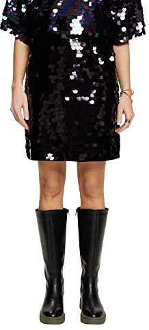 ESPRIT Damen 122EE1D307 Rock, 001/BLACK, 38