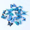 JYPHM 24 Stück 3D Schmetterlinge Deko Abnehmbare Dekoration Wandtattoo Butterfly Wandsticker Schmetterling Wandaufkleber Heimdeko Kinderzimmer Schlafzimmer Deko Blau