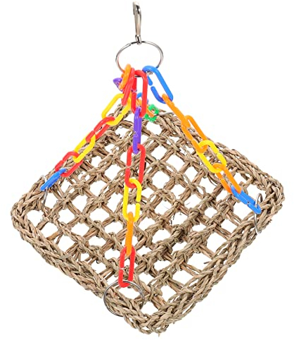 VILLCASE Wellensittich Spielzeug, Vogelspielzeug Vogel Papagei Glöckchen Swing Spielzeug Holzpapageienspielzeug Vogelkäfig Zubehör für Lovebirds Sachpschnitte