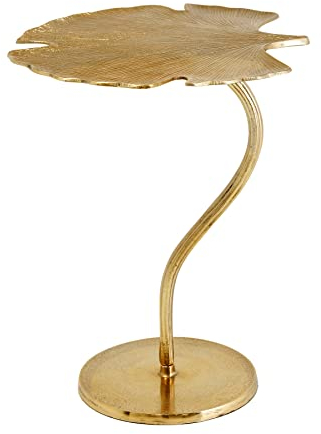 riess-ambiente.de Dekorativer Beistelltisch Ginkgo Leaf 53cm Gold Handmade Metall