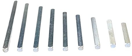8mm Windows UPVC and Door Handle Spindle Plain Bar 50mm to 150mm Solid Steel Silver Metal Spindles Pack of 1 (8 mm x 120 mm)
