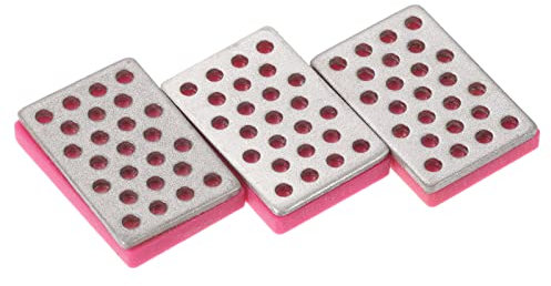 PATIKIL 1.2x0.8 500 Grana Fine Sci Snowboard Diamante Pietra 3pz Sci Bordo Affilatore Diamante Bordo Lime Snowboard Pietra Dentellata Fucsia