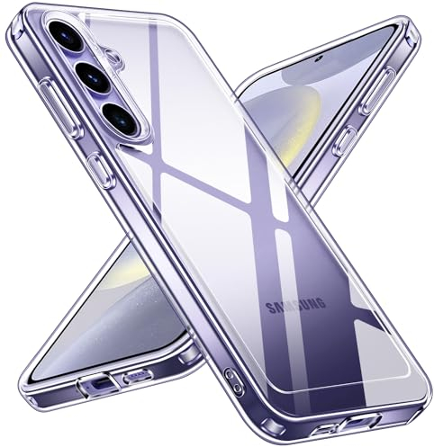 ivoler Anti-Amarillo Clara Funda para Samsung Galaxy S24+ 5G / S24 Plus 5G, Carcasa Bumper Teléfono Antigolpes Transparente, Silicona Anti-arañazos PC Duro Case