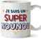 Mugffins Tasses pour NOUNOU - En Français - Cadeau original homme - Je suis Super - 11 oz / 330 ml