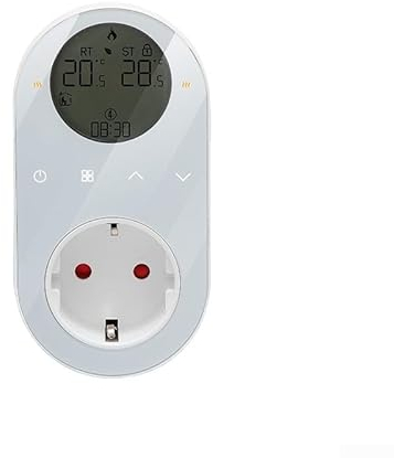 WLAN Thermostat Steckdose Digitaler Temperaturregler mit Heizung, mit LCD-Display, Anwendbar auf Infrarotheizung, Energie Sparen, mit APP Control