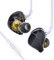 EZ EAR In Ear Monitor CCZ BC04 HiFi Ohrhörer DD & BA Dynamische Treiber Reiche Details Kabel -Ohrhörer IEM Deep Bass mit 2Pin -abnehmbarem Kabel für Telefon -PC -Musikspiele (schwarz, Mikrofon)