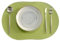 Ueiwffzo 30 * 45cm Oval Platzsets 4er Set Abwaschbar Hitzebeständig Gewebte Tischsets rutschfest Platzdeckchen für Küche, Party, Hochzeit, Weihnachten (Grün)