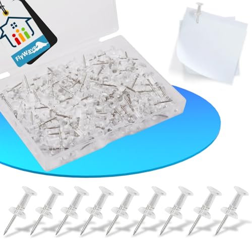 FlyWave Pinnadeln, Vielseitige Pinnwandnadeln für Büro und Zuhause, Pinwand Pins Transparente, Pinnnadeln, Pins für Pinnwand Multifunktionale Pin Nadel Set, 100 Stück