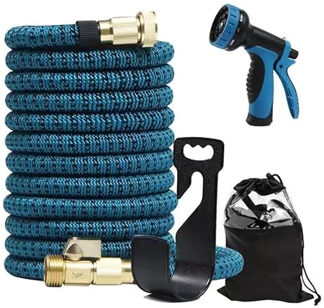 Luminexia Gartenschlauch,Magic Schlauch,Extendable Magic Schlauch,Zum Bewässern,Reinigen,Waschen,blau.Erweiterbarer Gartenschlauch,Flexibler Gartenschlauch