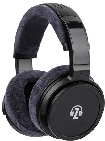 Linsoul HarmonicDyne x Z Reviews Eris: Wired Over Ear Headphones, 50mm Dynamic Driver Gaming Headphones, Semi-closed for Bass Enthusiasts, Gaming, Audiophile, Balanced Cable, Glass-Back