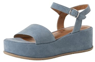 Tamaris Sandalette Damen Keilabsatz blau,EU 41
