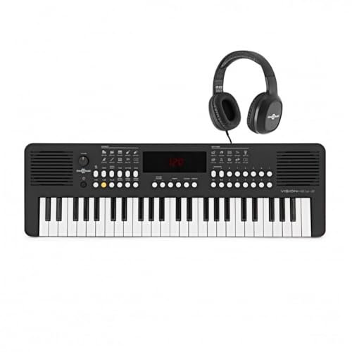 Teclado MIDI portátil de 49 teclas - Mini teclado de piano eléctrico para niños y principiantes, auriculares USB-C