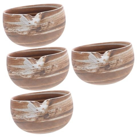 Hoement 4 Pz ciotola di matcha ciotola chawan da cerimonia tè matcha tazza di tè verde porta matcha cerimonia del tè tazze matcha tazze da tè ciotola del tè bicchieri per bere ceramica