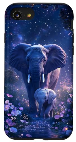 Elefanten-Traumlandschaft Hülle für iPhone SE (2020) / 7 / 8